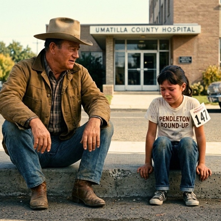 John Wayne Walked Into A Hospital Curb In Pendleton 1963 — Then He Saw A Girl On A Curb D
